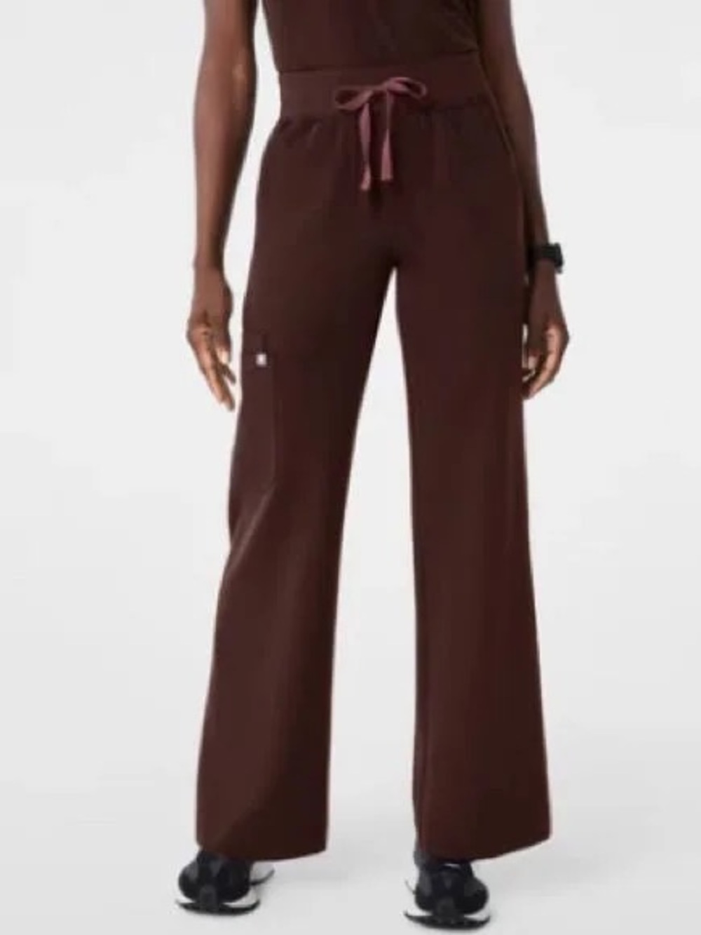 Figs Wide-Leg Isabel  Pants in Espresso